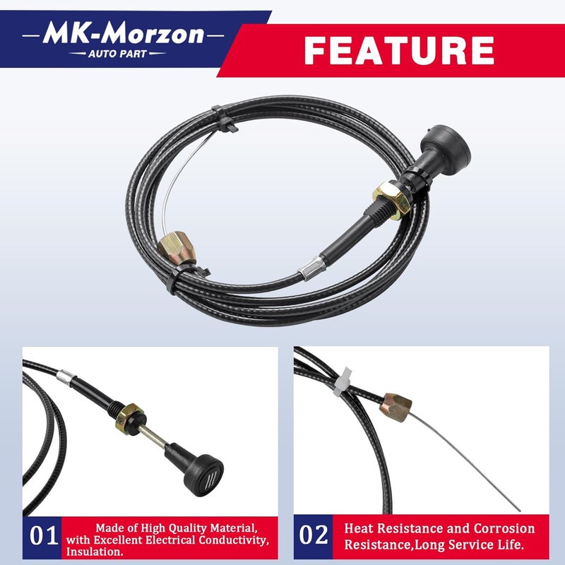 MK-Morzon P7100 Manual Fuel Shut Off Solenoid Cable Kit Compatible with Dodge Cummins P-pump 12V 4BT 6BT - Image 4